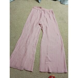 Matilda Jane Heart to Heart Curtain Call Pleated Wide Leg Pants M Medium .Rose